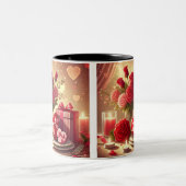 Tasse Herz und Blume (Mittel)