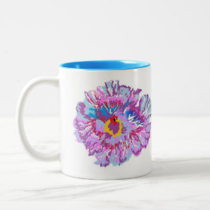 Tasse: Hibiskus Blume Zweifarbige Tasse