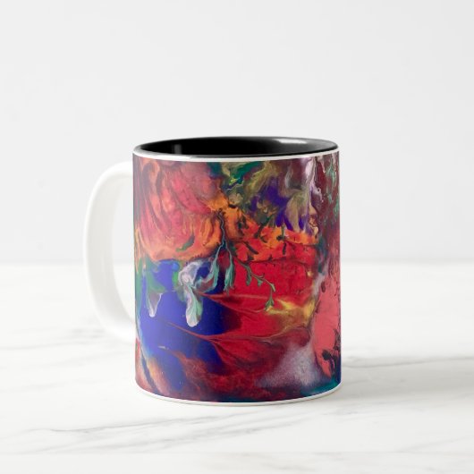 Tasse Hippie Gefärbte Krawatte Groovy Kaffeemaschi (Vorderseite Links)