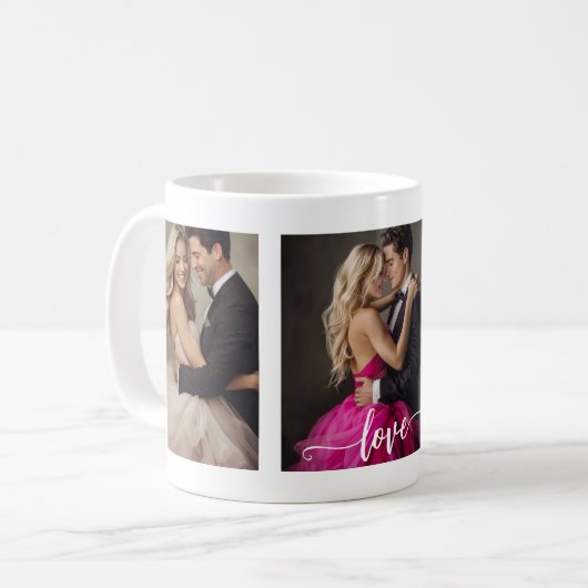 Tasse Hochzeitscouple Fotos Liebe (Vorderseite Links)