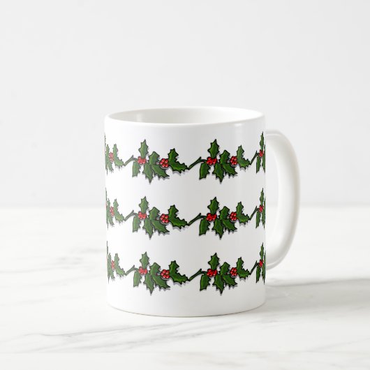 Tasse - Holly-Blätter und Berries (VorderseiteRechts)