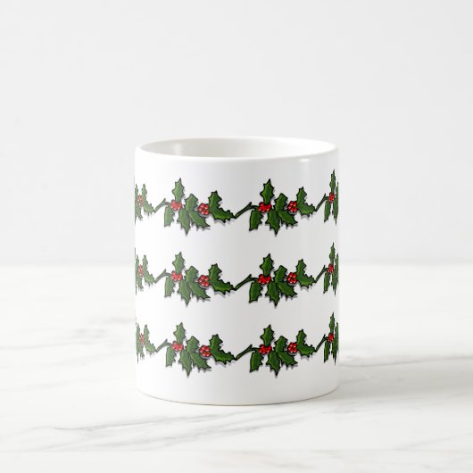 Tasse - Holly-Blätter und Berries (Mittel)