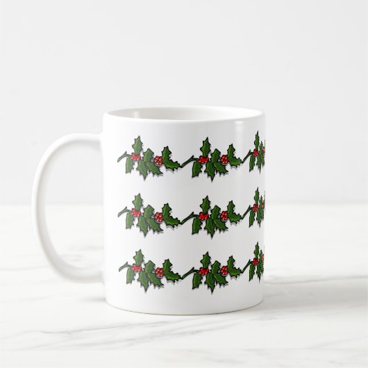 Tasse - Holly-Blätter und Berries (Links)