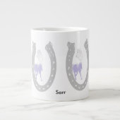 Tasse/Horseshoe mit Pferden Jumbo-Tasse (Vorderseite)