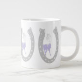 Tasse/Horseshoe mit Pferden Jumbo-Tasse (Rechts)