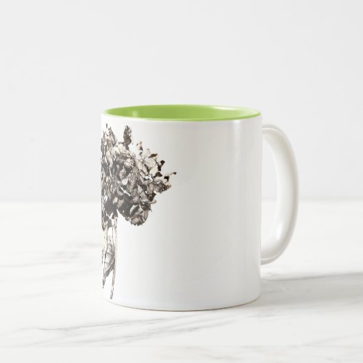 Tasse Hortensie (VorderseiteRechts)