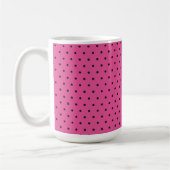 Tasse/Hot Pink & Black Polka Punkte Kaffeetasse (Links)