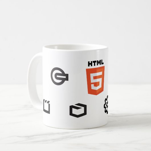 Tasse HTML5 (Vorderseite Links)