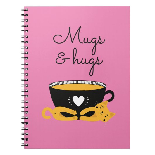 Tasse & Hugs Cat Journal Notizblock (Vorderseite)