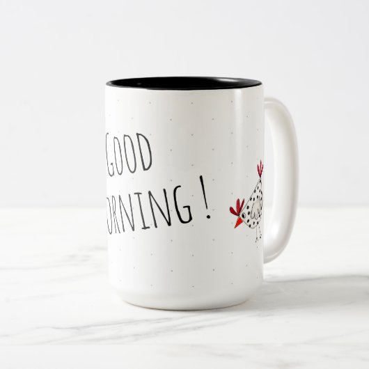 Tasse Hühner morningsgood (VorderseiteRechts)