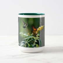 Tasse Hummingbird und Butterfly