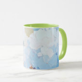 Tasse, Hydrangea Abstrakte Aquarellbilder Tasse (VorderseiteRechts)