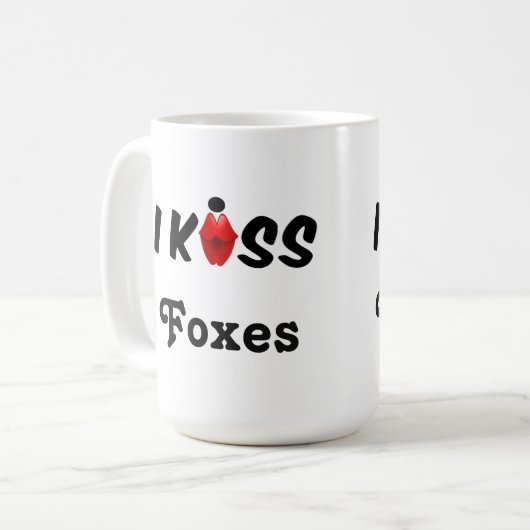 Tasse I Kiss Foxes (Vorderseite Links)