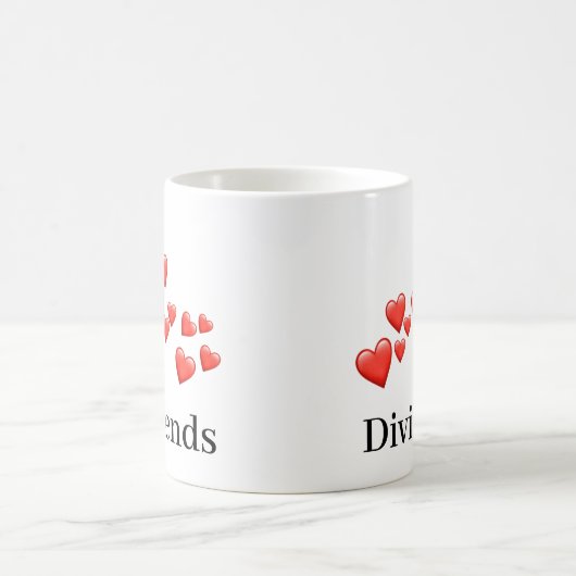 Tasse - I Liebe Dividenden - viele Herzen (Mittel)