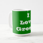 Tasse I Liebe Grün (Vorderseite Links)