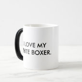 Tasse - i-Liebe mein weißer Boxer (Vorderseite Links)