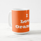Tasse I Liebe Orange (Vorderseite Links)