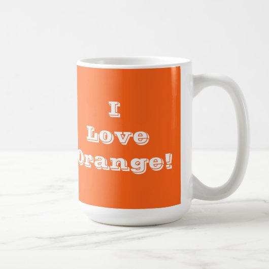 Tasse I Liebe Orange (Rechts)