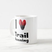 Tasse „I love Trail Running " (Vorderseite Links)
