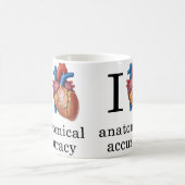 Tasse "Ich Herz anatomische Genauigkeit" (Mittel)