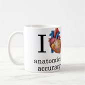 Tasse "Ich Herz anatomische Genauigkeit" (Links)