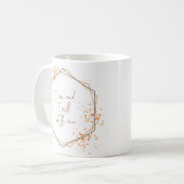 Tasse "Ich kann und will" in Gold und Rosa (Vorderseite Links)