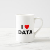 Tasse 'Ich liebe Daten' Bone China | Geek-Kaffeeta (Rechts)