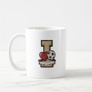 Tasse Ich liebe Fußball Vintage-Tasse