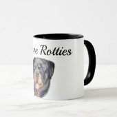 Tasse Ich liebe Rotties Design von (VorderseiteRechts)