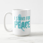 Tasse "Ich stehe für Frieden" (Links)