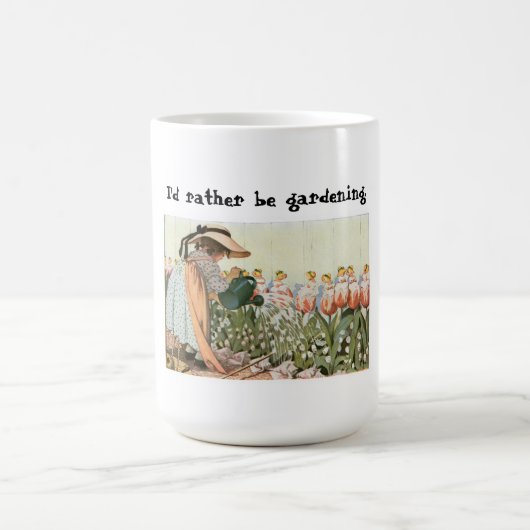 Tasse 'Ich würde lieber gärtnern' (Mittel)