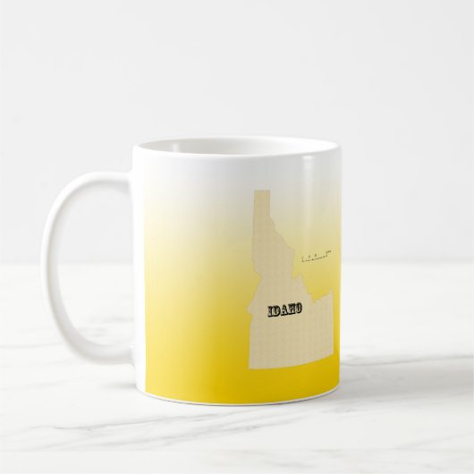 Tasse - Idaho Staat Karte mit Stadt (Links)
