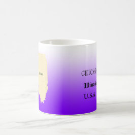 Tasse - Illinois Staat Tasse mit Stadt
