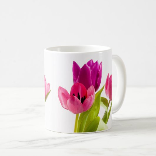 Tasse im Frühlingsstil Pink Tulip (VorderseiteRechts)