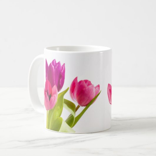 Tasse im Frühlingsstil Pink Tulip (Vorderseite Links)