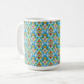 Tasse im Jugendstil Blumenmuster (Vorderseite Links)