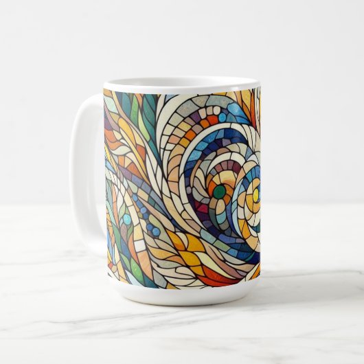 Tasse im Mosaikstil (Vorderseite Links)