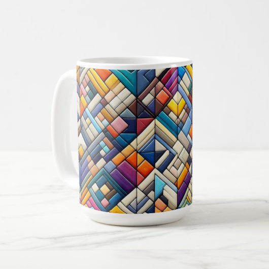 Tasse im Mosaikstil (Vorderseite Links)