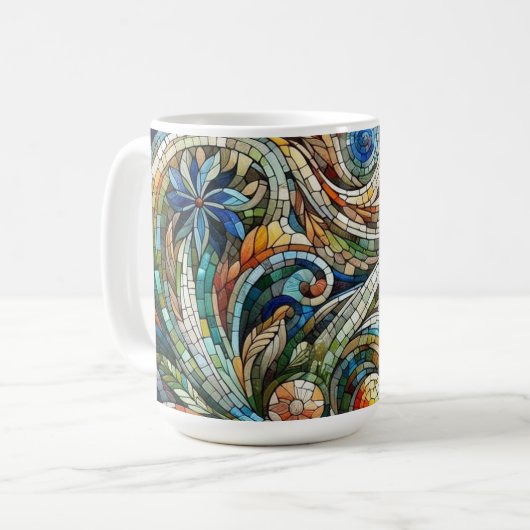 Tasse im Mosaikstil (Vorderseite Links)