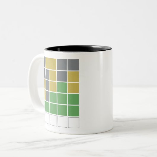 Tasse im Raster von Word-Puzzles (Vorderseite Links)