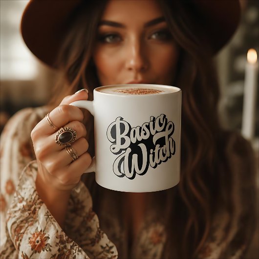 Tasse im Retro-Basic-Hexenstil