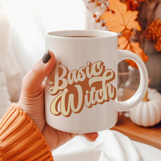 Tasse im Retro-Basic-Hexenstil