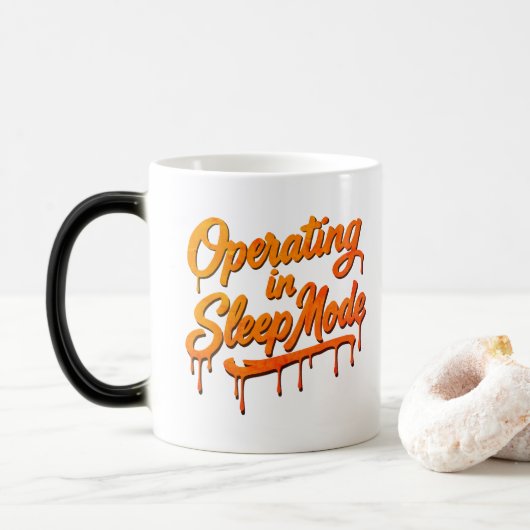 Tasse im Schlafmodus (Mit Donut)