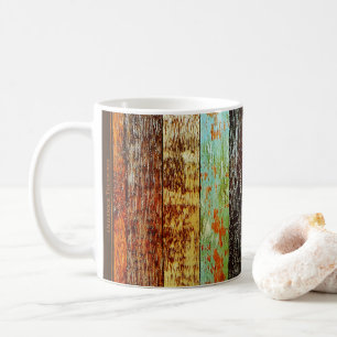 Tasse im Stil von verwittertem Holz