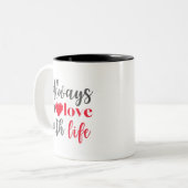 Tasse - Immer in Liebe mit dem Leben (Vorderseite Links)