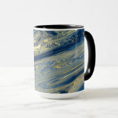Tasse in Blau und Gold (VorderseiteRechts)