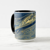 Tasse in Blau und Gold (Vorderseite Links)
