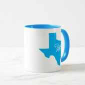 Tasse in Form des Bundesstaates Texas (VorderseiteRechts)
