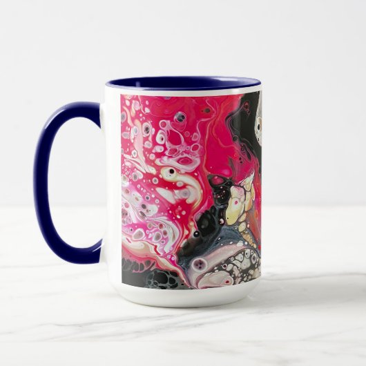 Tasse in Rosa, Schwarz und Gold (Links)