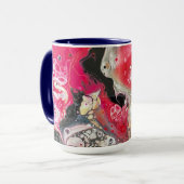 Tasse in Rosa, Schwarz und Gold (Vorderseite Links)